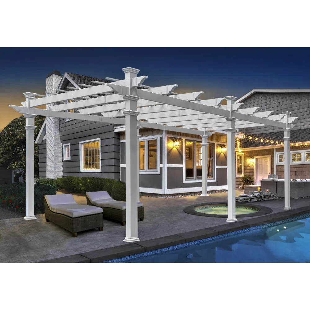 Barcelona 16 Ft. W x 12 Ft. D Vinyl Pergola