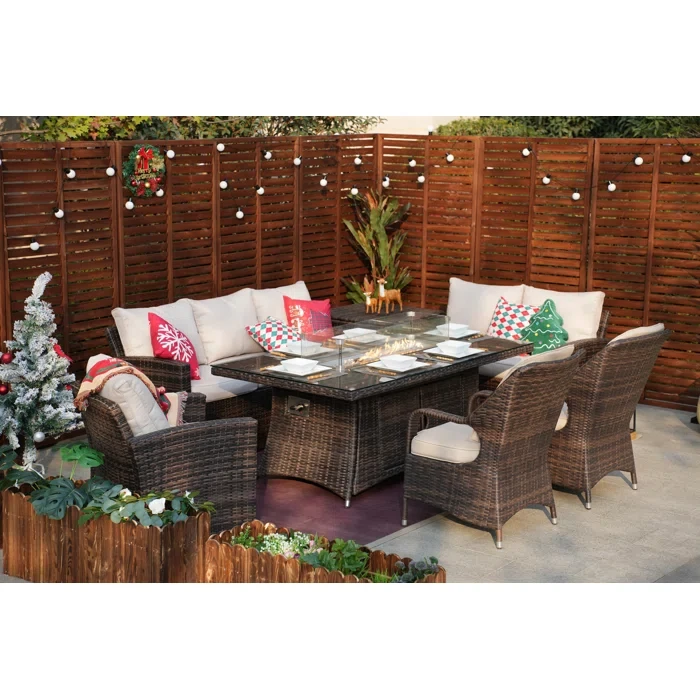 Algird 8 - Person Outdoor Seating Group with Cushions