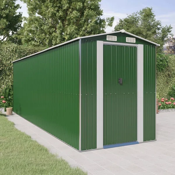 6 ft. 5 in. W x 20 ft. D Galvanized Steel Storage Shed