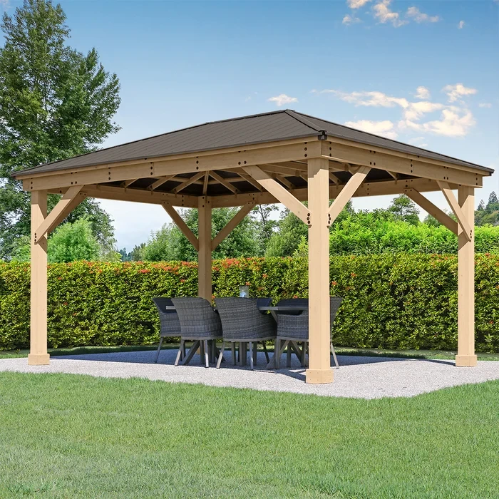 Meridian 16 Ft. W x 12 FT. D Solid Wood Patio Gazebo