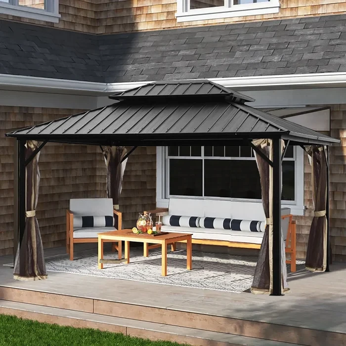 10 Ft. W x 12 Ft. D Metal Patio Gazebo