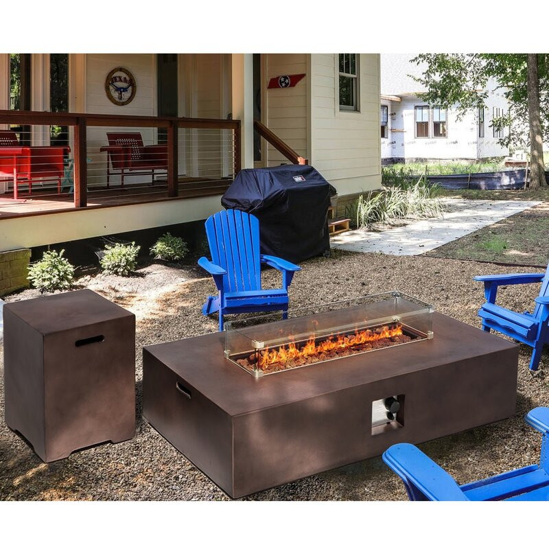 Orsi Concrete Propane Fire Pit Table