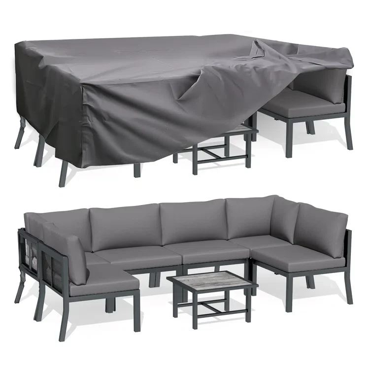 Outdoor Furniture Sectional Sofa Couch With Waterproof Cover