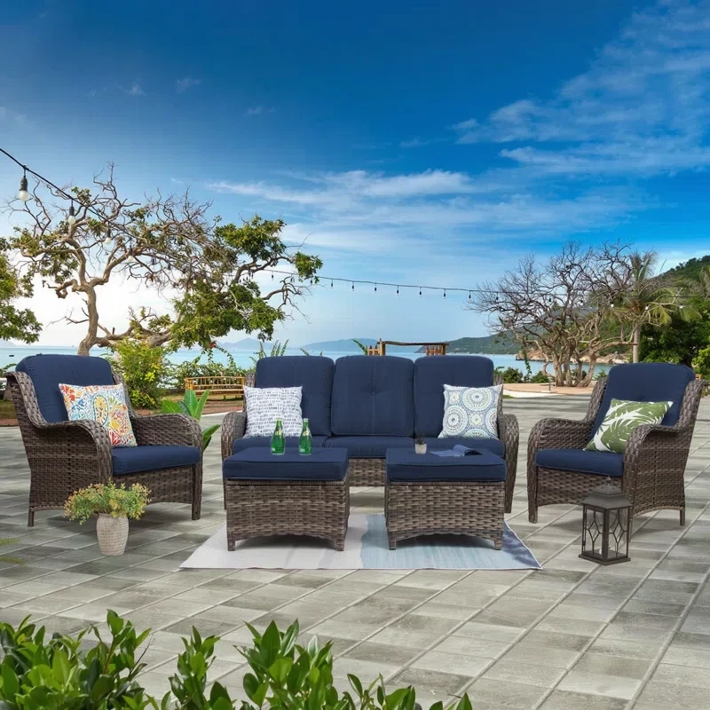 Anahat 7 - Person Outdoor Seating Group with Cushions