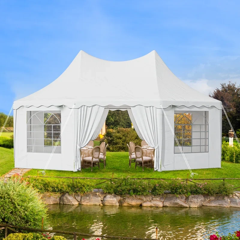 22.3' x 16.4' Steel Canopy Party Tent Heavy Duty Wedding Tent