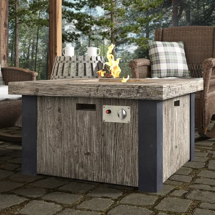 Fionnula Stainless Steel Propane Fire Pit Table