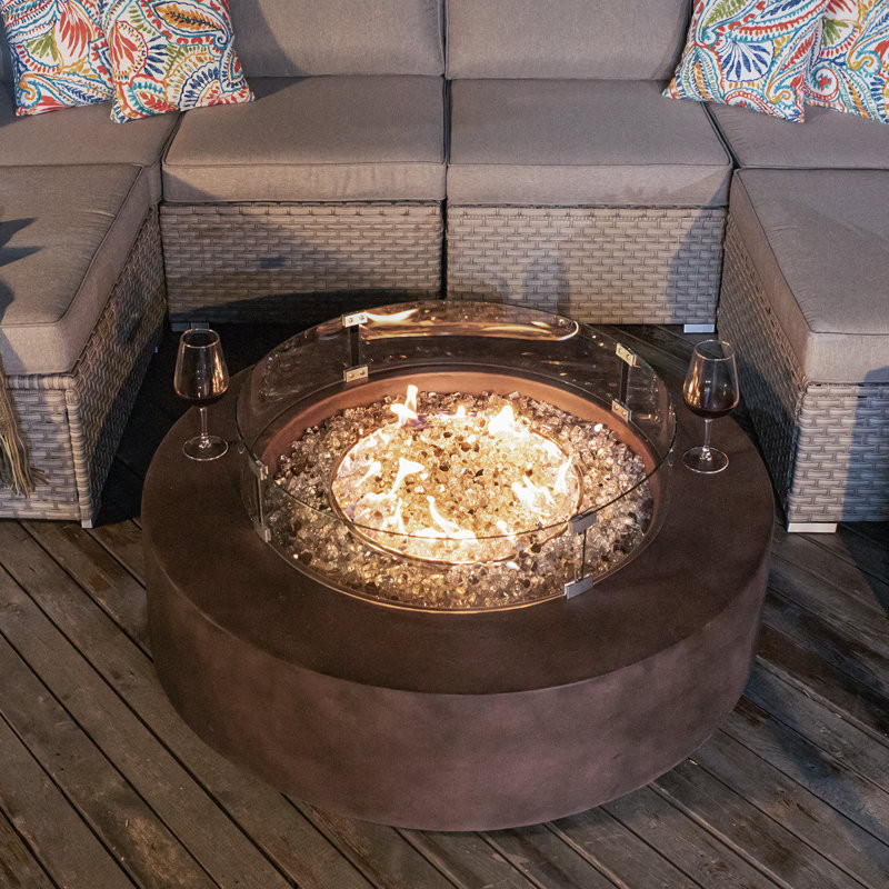 Koby Concrete Propane Fire Pit Table