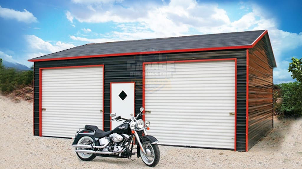 Metal Garages 24'x36' Boxed Eave Garage