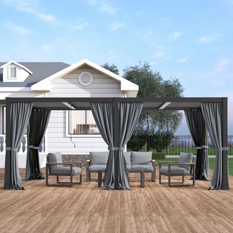 10 Ft. W x 20 Ft. D Aluminum Pergola  10 Ft. W x 20 Ft. D Aluminum Pergola 10 Ft. W x 20 Ft. D Aluminum Pergola