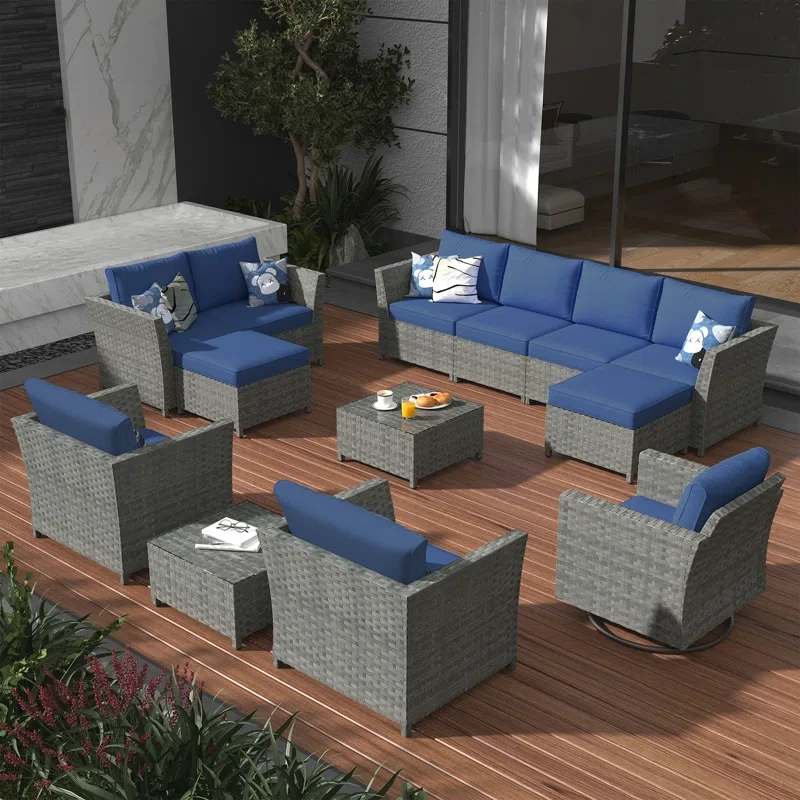 Kirill 9 - Person Outdoor Seating Group with Cushions