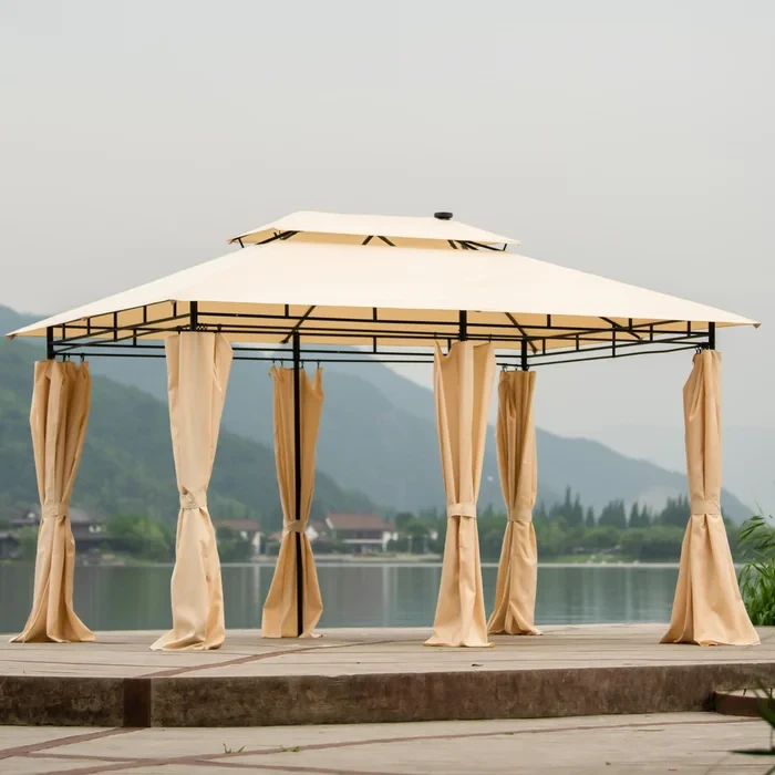 11.5 Ft. W X 8.5 Ft. D Metal Patio Gazebo