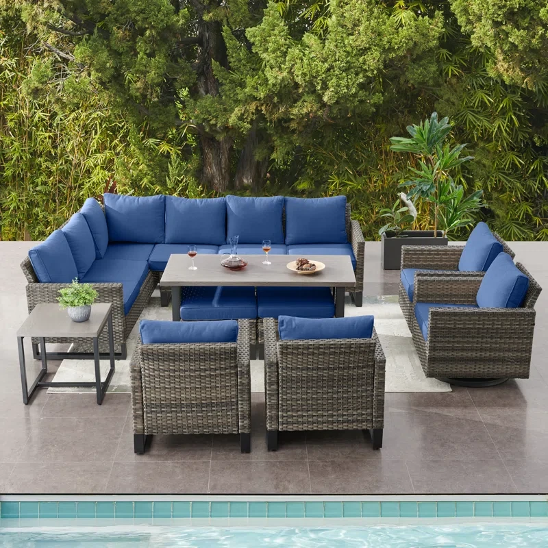 10 - Person Outdoor Seating Group with Cushions