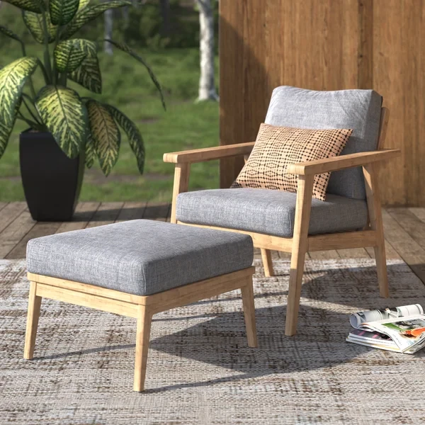 Anautica Teak 2 - Person Outdoor Seating Group with Cushions