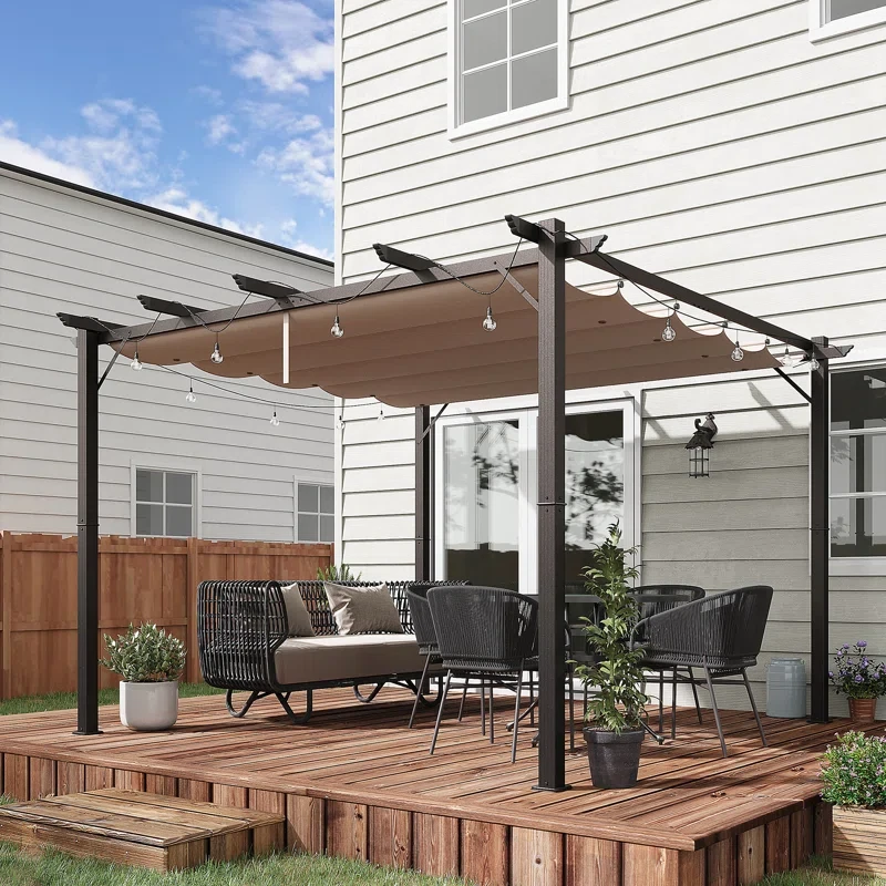 Shirleeta 8.5 Ft. W x 8 Ft. D Aluminum Canopy