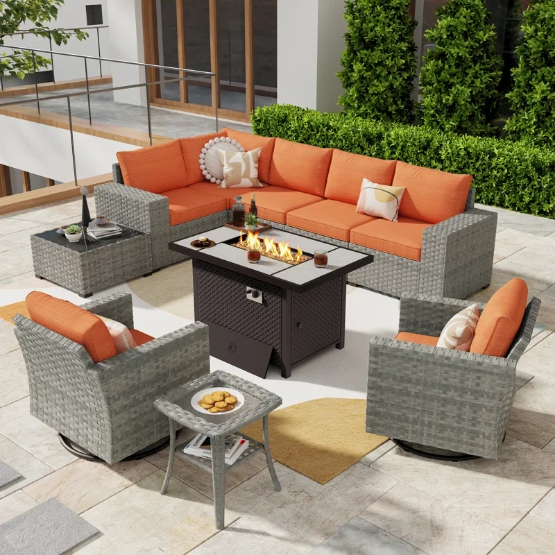 Sewilla 7 - Person Outdoor Seating Group with Cushions