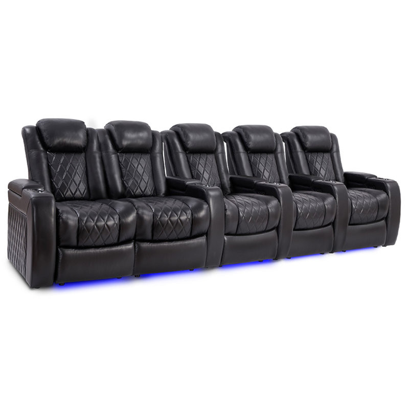 Leather Home Theater Seating with Cup Holder