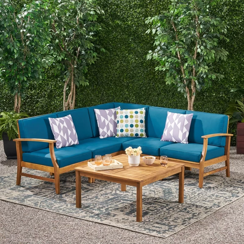 Allieana 4 - Person Outdoor Seating Group with Cushions