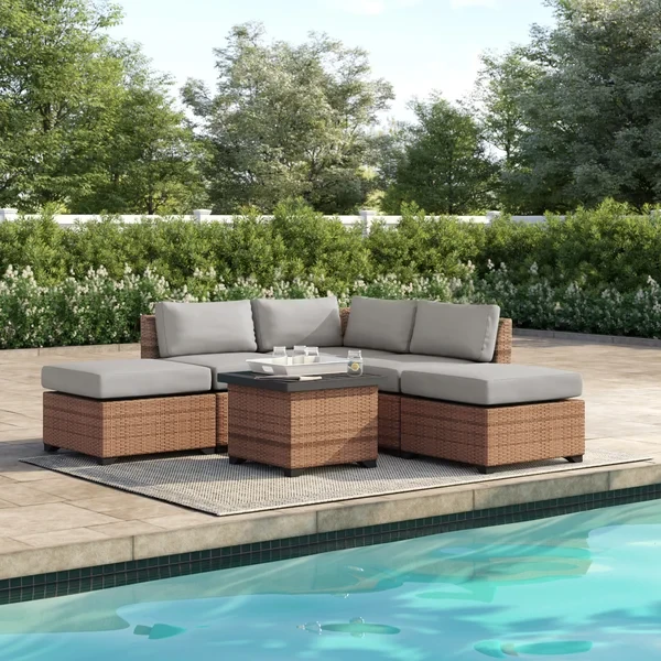 Ambroselli 2 - Person Outdoor Seating Group with Cushions