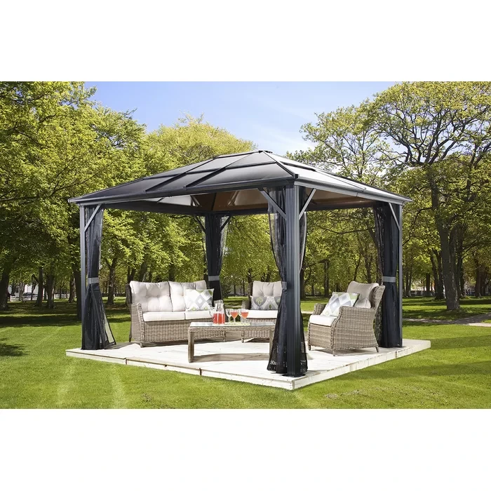 Meridien 14 Ft. W x 10 Ft. D Metal Patio Gazebo