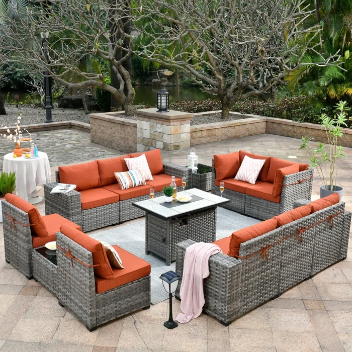 Bobia 10 - Person Outdoor Seating Group with Cushions