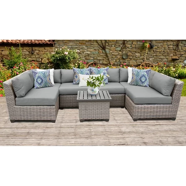 Amjad 7 - Person Outdoor Seating Group with Cushions