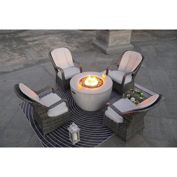 Algird 4 - Person Outdoor Seating Group with Cushions