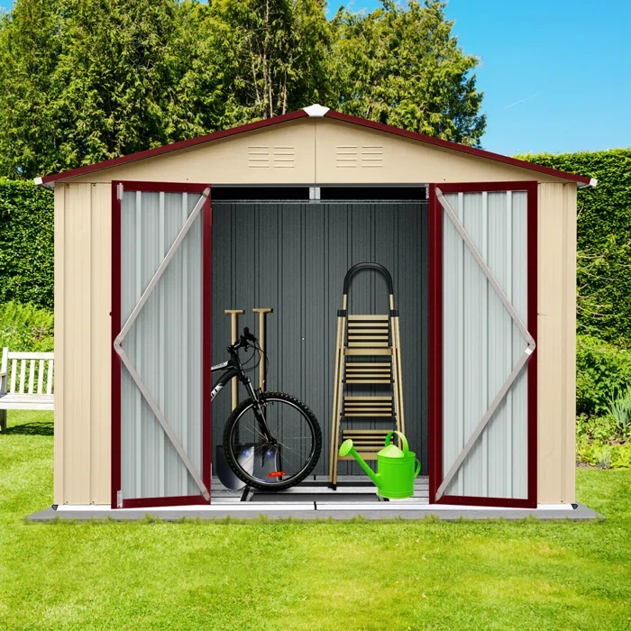 9 ft. W x 6 ft. D Metal Storage Shed