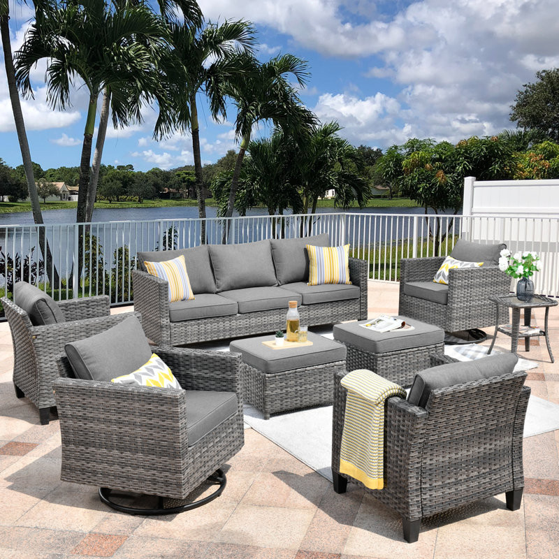 7 - Person Outdoor Seating Group with Cushions