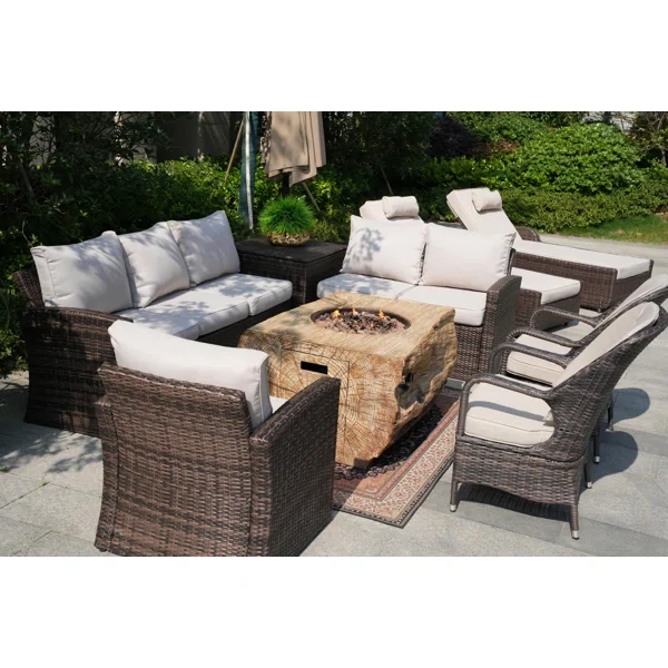 Algird Outdoor Seating Group with Cushions