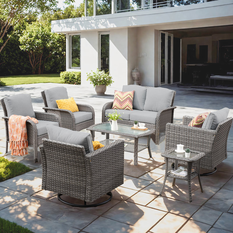 6 - Person Outdoor Seating Group With Cushions