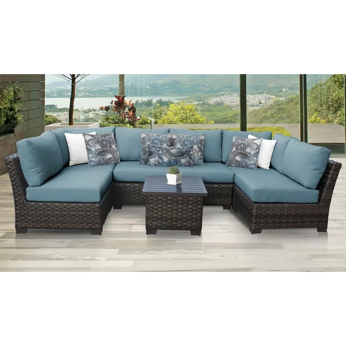 Aelwen 4 - Person Outdoor Seating Group with Cushions