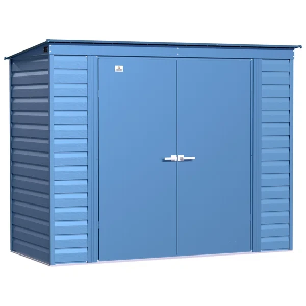 8 ft. W x 4 ft. D Steel Horizontal Storage Shed