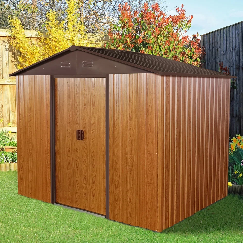 7 ft. W x 6 ft. D Metal Horizontal Storage Shed