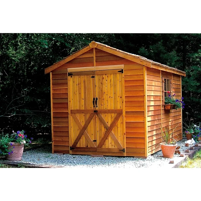 Rancher 10 ft. W x 16 ft. D Western Red Cedar Wood Storage Shed