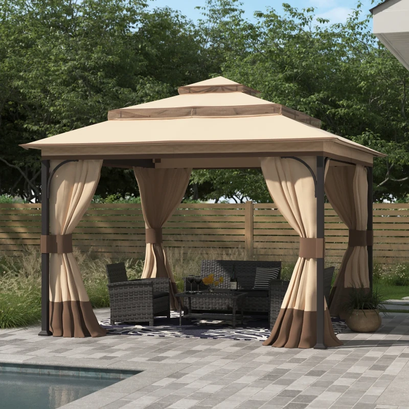 13 Ft. W x 13 Ft. D Steel Patio Gazebo