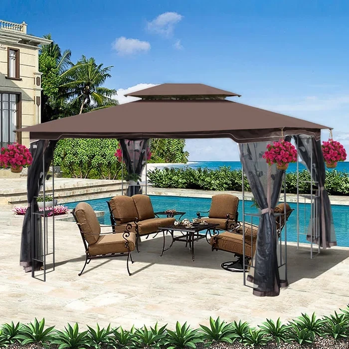 13 Ft. W x 10 Ft. D Steel Patio Gazebo