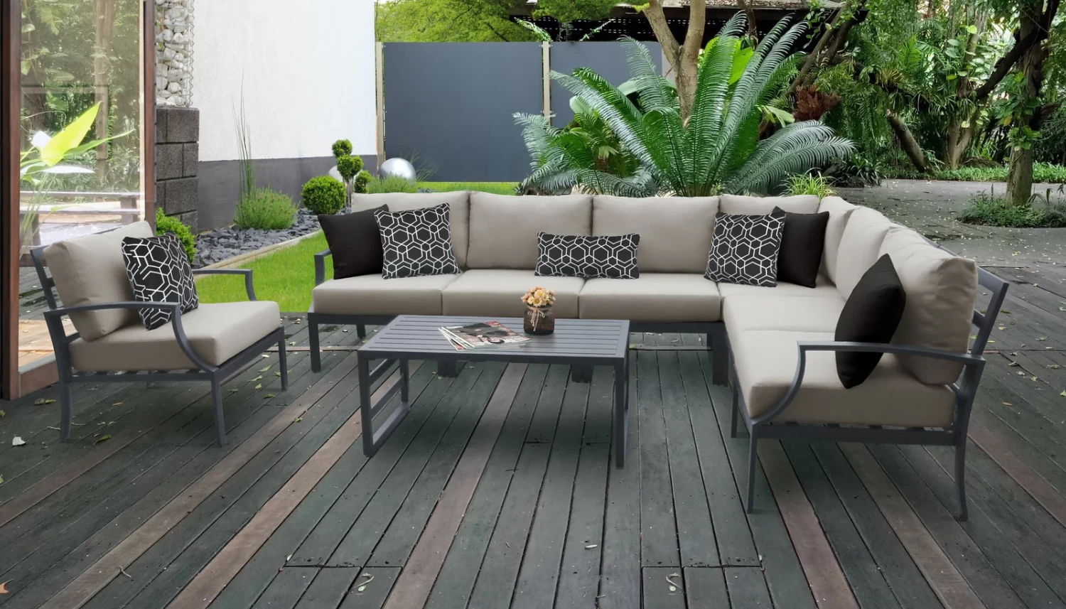 Analyssia 6 - Person Outdoor Seating Group with Cushions