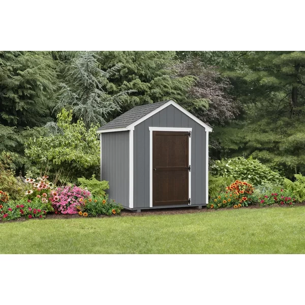 Edgemont 7 ft. W x 7 ft. D Solid/Manufactured Wood Storage Shed With Floor