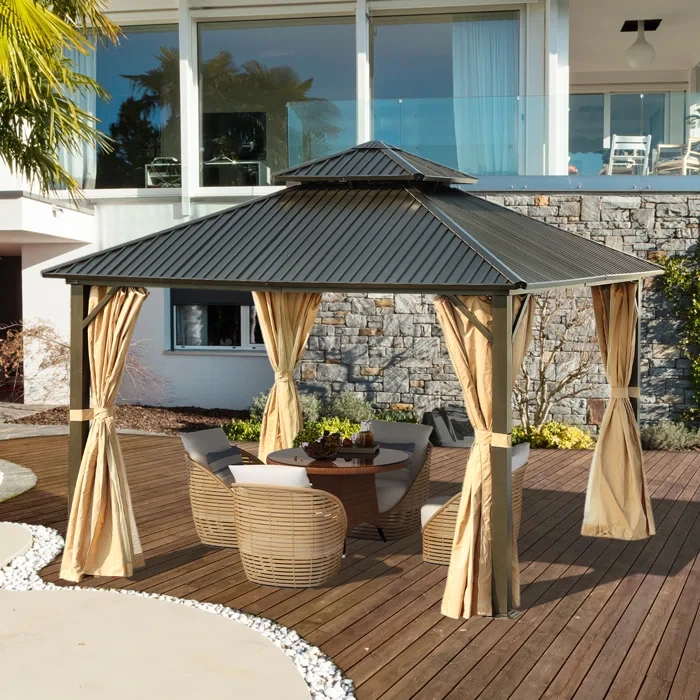 12 Ft. W x 12 Ft. D Hardtop Patio Gazebo