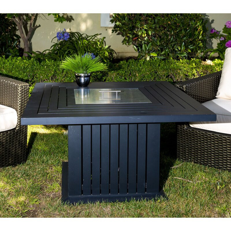 Sicilia Aluminum Propane Gas Fire Pit Table