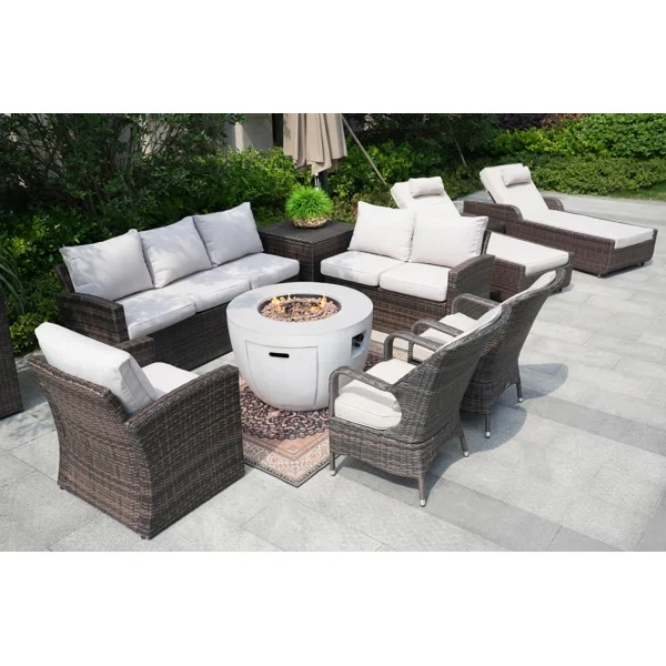 Algird Outdoor Seating Group with Cushions