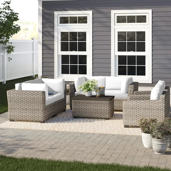 Anupras 6 - Person Outdoor Seating Group with Cushions