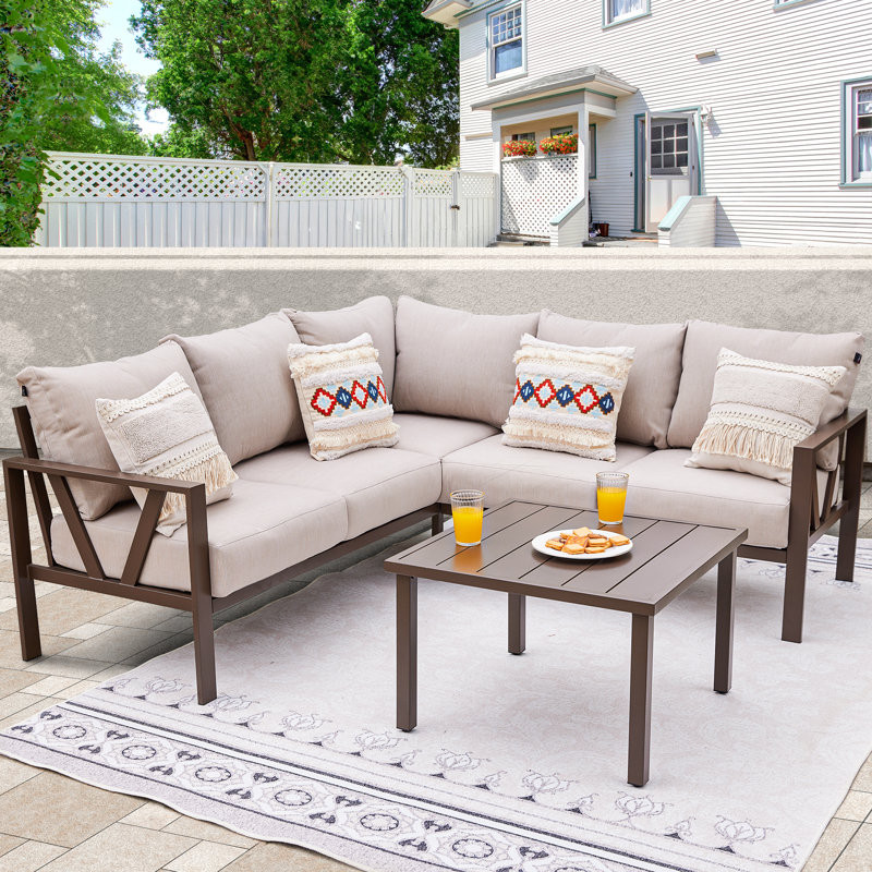 Aashriya 5 - Person Outdoor Seating Group with Cushions