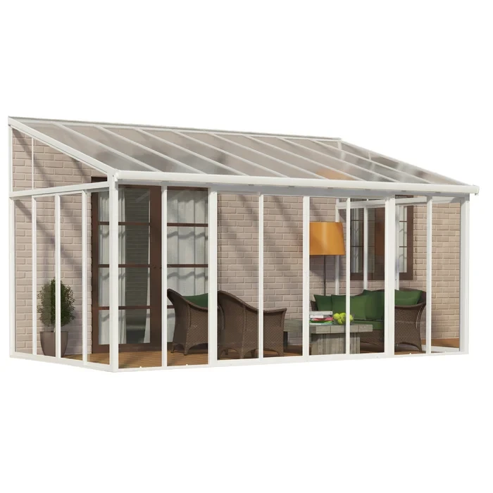 SanRemo with Screen Doors 18 Ft. W x 9.5 FT. D Metal Patio Gazebo