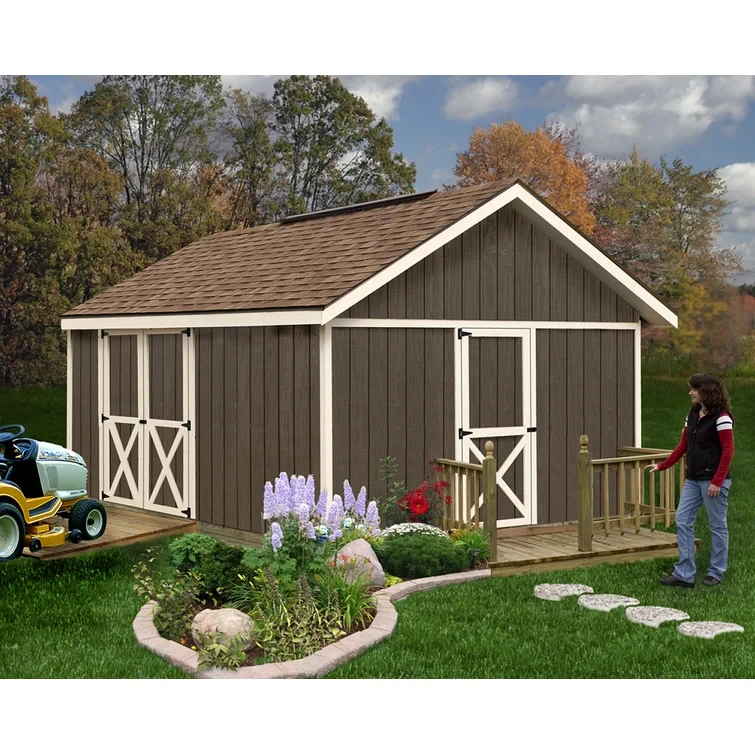 Fairview 12 ft. W x 16 ft. D Solid Wood Storage Shed