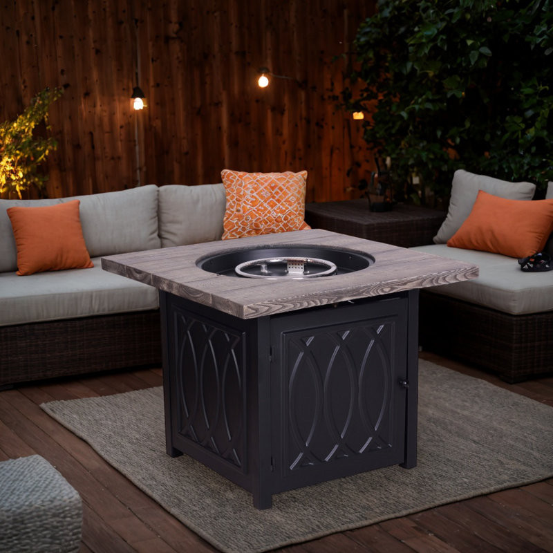 Bolinas 25.2'' H x 32.3'' W Propane Outdoor Fire Pit Table