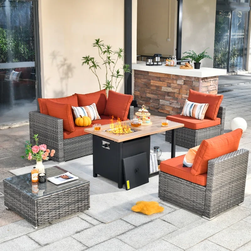 Aliva 4 - Person Outdoor Seating Group with Cushions