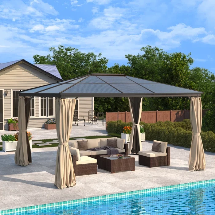 12 Ft. W x 10 Ft. D Aluminum Patio Gazebo