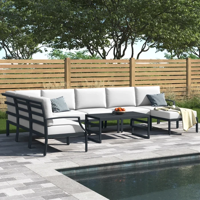 Analyssia 8 - Person Outdoor Seating Group with Cushions