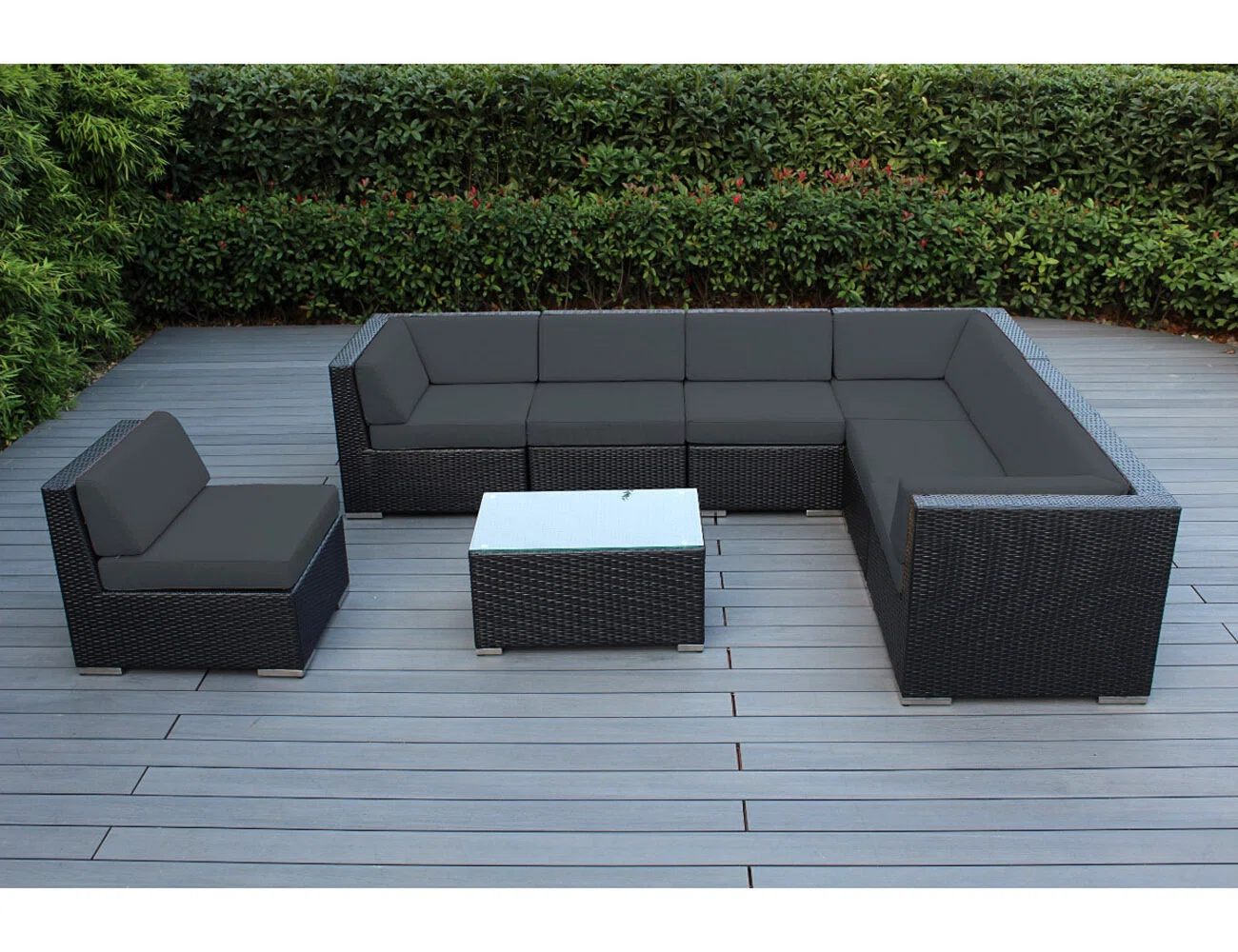 Billyjo Wicker 7 - Person Seating Group with Cushions - No Assembly